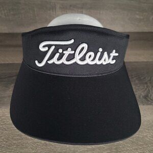 Titleist Women’s Sundrop Adjustable Golf Sun Visor in Black White Text NEW